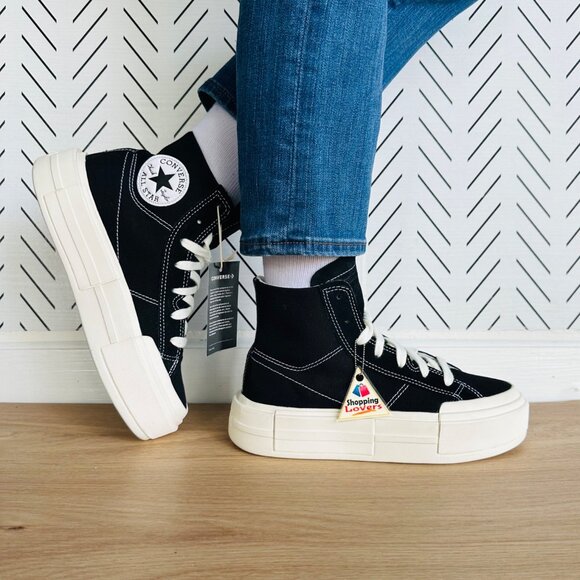 ❤️Converse Chuck Taylor All Star Cruise Hi Sz 10.5 Women Shoes 90s Black A04689C - Picture 1 of 12